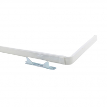 Extendable Lockseam curtain rod, projects 3½", white