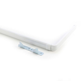 28-48" Extendable Lockseam curtain rod, projects 3½", white