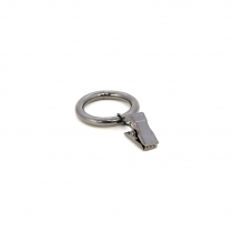 1" (25.4mm) Rings with clips, 10 per pack, black nickel