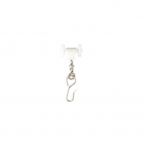 Plastic alco runner with metal hook