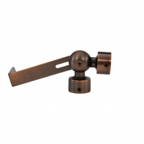Connecteur de coin pour tringle à rideau, pour pôle de ¾" (19mm) de diamètre, cuivre antique