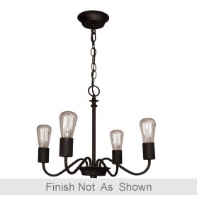 Vintage 4 Light  Brushed Nickel Chandelier