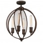 LINDEN 4 LT METAL SEMIFLUSH-LS
