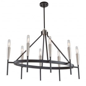 FLUTE 8 LT OVAL CHANDELIER