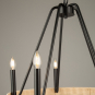 PERRIS 5 LT. RATTAN CHANDELIER