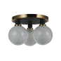 GEM 3-LIGHT SEMI-FLUSH (BLIZZARD GLASS)