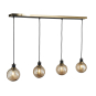 GEM 4-LIGHT LINEAR ISLAND (AMBER GLASS)