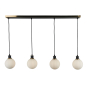 GEM 4-LIGHT LINEAR ISLAND (WHITE GLASS)