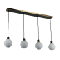 GEM 4-LIGHT LINEAR ISLAND (WHITE GLASS)