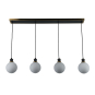 GEM 4-LIGHT LINEAR ISLAND (WHITE GLASS)