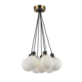 GEM 7-LIGHT PENDANT (WHITE GLASS)
