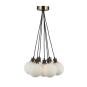 GEM 7-LIGHT PENDANT (WHITE GLASS)