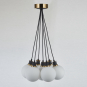 GEM 7-LIGHT PENDANT (WHITE GLASS)