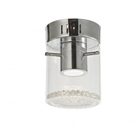 Belmont 1 Light  Chrome Flush Mount