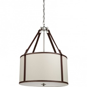 Bay Street 5 Light  White Chandelier