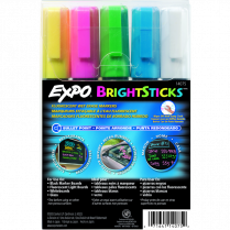 Expo&reg; Bright Sticks&trade; Fluorescent Markers 5/pkg