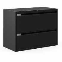 Global&reg; Fileworks&reg; 9300 Plus 2-Drawer Lateral File Cabinet Black