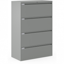 Global&reg; Fileworks&reg; 9300 Plus 4-Drawer Lateral File Cabinet Grey