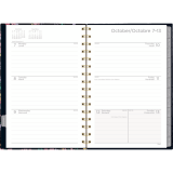 Mead&reg; Caprice&trade; Collection Weekly/Monthly Planner 8-1/2&rdquo; x 6&rdquo; Bilingual Multicolour