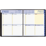 AT-A-GLANCE&reg; QuickNotes&reg; Weekly/Monthly Diary 9-7/8" x 8" Bilingual Black