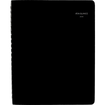 AT-A-GLANCE&reg; Daily Group Planner Wire Bound 11" x 7-7/8" English Black
