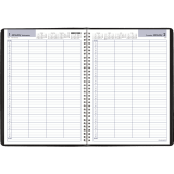 AT-A-GLANCE&reg; Daily Group Planner Wire Bound 11" x 7-7/8" English Black