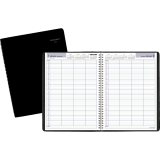 AT-A-GLANCE&reg; Daily Group Planner Wire Bound 11" x 7-7/8" English Black