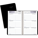 AT-A-GLANCE&reg; Weekly Desk Diary 5" x 8" Bilingual Black