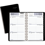 AT-A-GLANCE&reg; Weekly Desk Diary 6" x 3-3/4" Bilingual Black