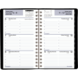 AT-A-GLANCE&reg; Weekly Desk Diary 6" x 3-3/4" Bilingual Black