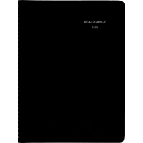 AT-A-GLANCE&reg; Recycled Weekly Appointment Book 11" x 8" Bilingual Black