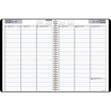 AT-A-GLANCE&reg; Recycled Weekly Appointment Book 11" x 8" Bilingual Black