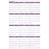 AT-A-GLANCE&reg; Recycled Yearly Wall Calendar 24" x 36" English