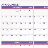 AT-A-GLANCE&reg; Recycled Yearly Wall Calendar 24" x 36" English