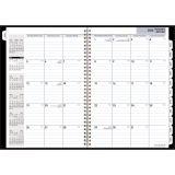 AT-A-GLANCE&reg; Premiere Monthly Planner 11" x 7-7/8" Bilingual Black