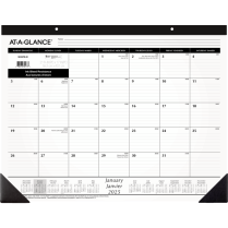 AT-A-GLANCE&reg; Monthly Desk Pad 22" x 17" Bilingual