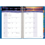 Mead&reg; Tropical Weekly Poly Fashion Planner 5-7/8" x 8-1/4" Bilingual Assorted Blue
