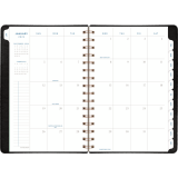 AT-A-GLANCE&reg; Signature Collection Weekly/Monthly Planner 8-3/4" x 6" English Black