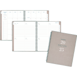 AT-A-GLANCE&reg; Signature Collection Weekly/Monthly Planner 11" x 8-3/4" English Grey
