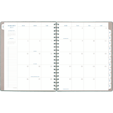 AT-A-GLANCE&reg; Signature Collection Weekly/Monthly Planner 11" x 8-3/4" English Grey