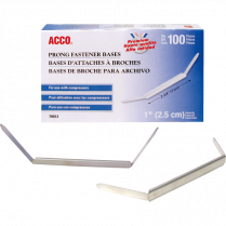 ACCO&reg; Prong Fastener Base 1" 100/box