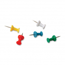 Acco Pushpins Assorted Colours 100/box