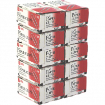 ACCO&reg; Paper Clips #3, 15/16" Smooth 100 per box 10 boxes/pkg