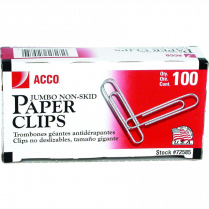 ACCO&reg; Paper Clips #4, 2" Corrugated 100/box