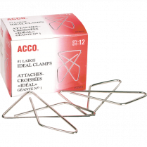 ACCO&reg; Ideal Clamps 1-3/4" x 2-3/8" 12/box