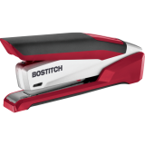 Bostitch InPower&trade; Spring-Powered Premium Desktop Stapler Full Strip 28 Sheet Red and Silver