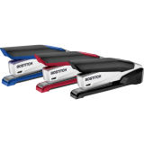 Bostitch&reg; InPower&trade; Spring-Powered Antimicrobial Premium Desktop Stapler Full Strip 28 Sheet Black and Silver