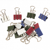 Westcott&reg; Fold-Back Clips 3/4" Assorted Colours 100/box