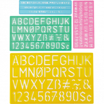 C-Thru&reg; Letter and Number Template 4/pkg