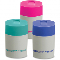 Westcott&reg; KleenEarth&reg; Antimicrobial Pencil Sharpener Single Hole Blue and White